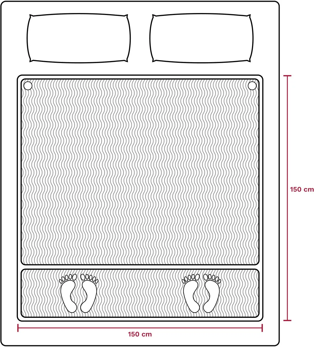 Inventum HN236i Elektrische Onderdeken 150x150cm - Lichtblauw