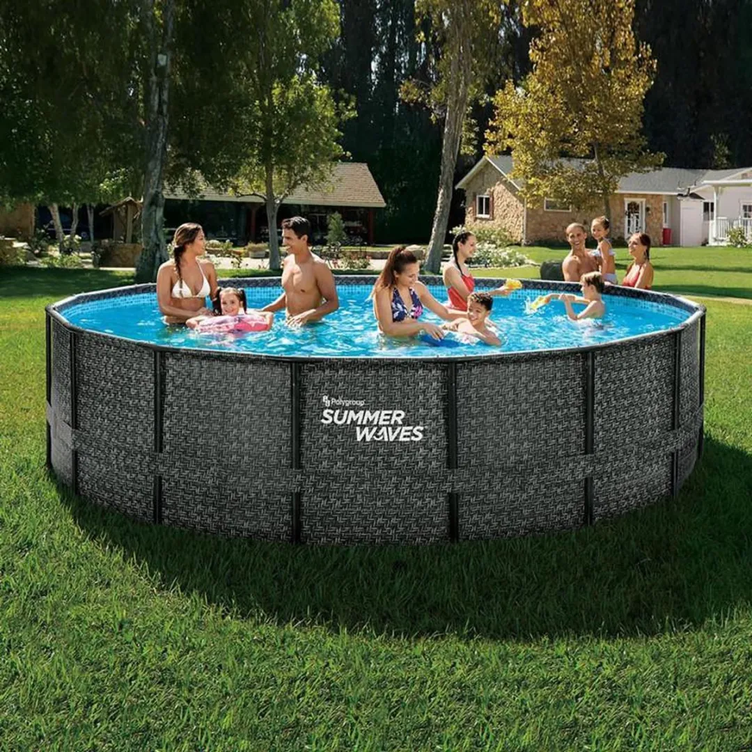Summer Waves Elite Frame Zwembad 488x122cm - 19.858l - Zwart