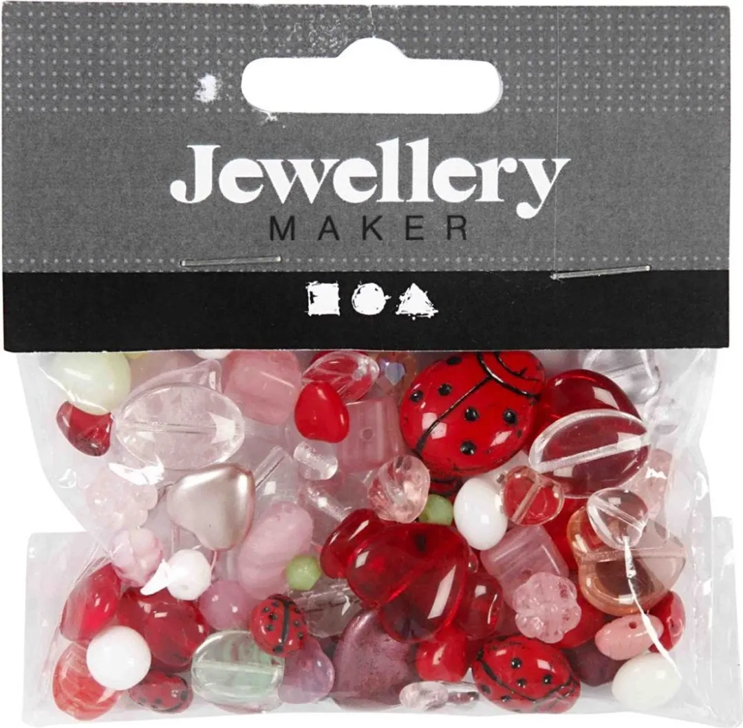 Creativ Company Glazen Kralen Lieveheersbeestjes Rood 60g