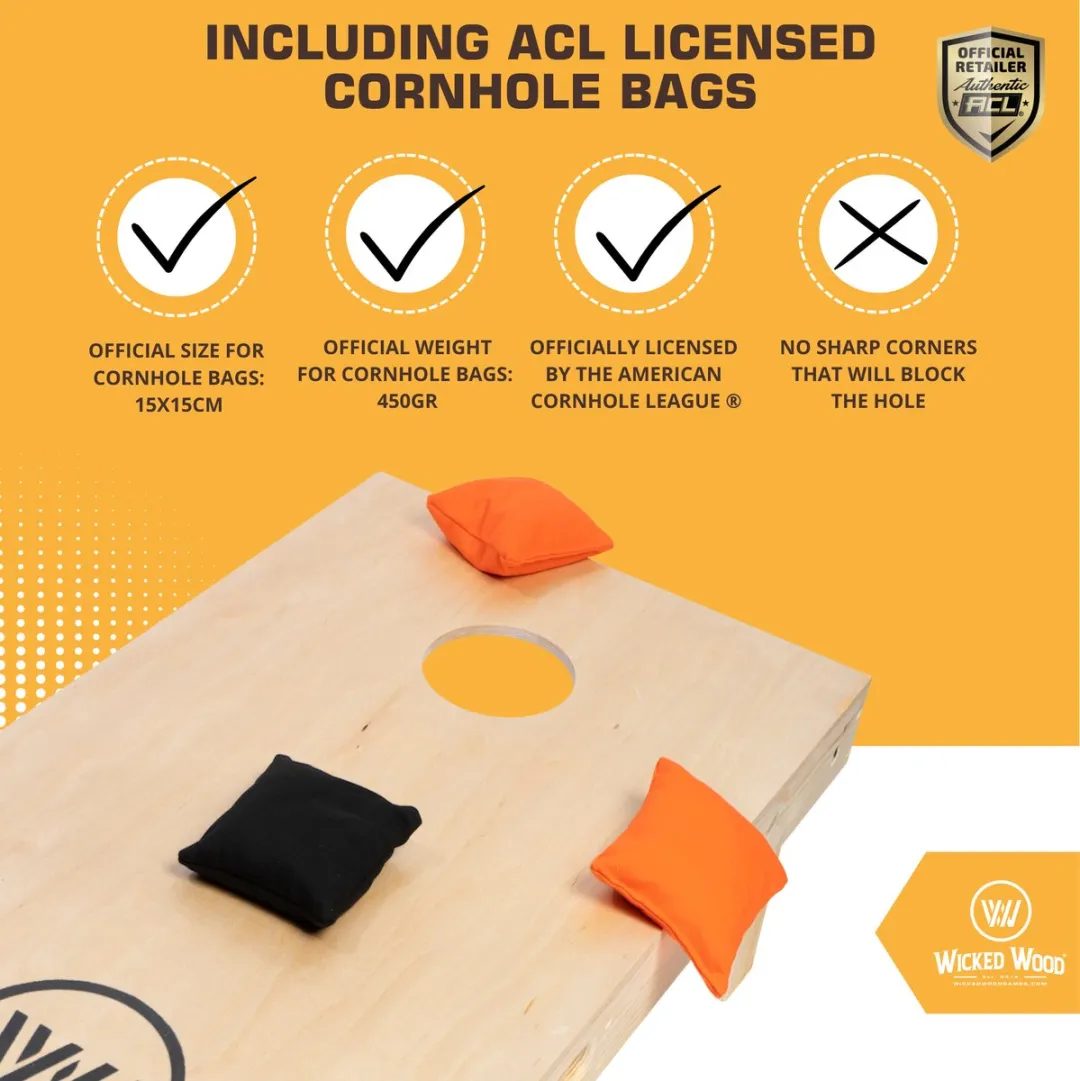 Wicked Wood Games ACL REC Cornhole Set - Lichtbruin