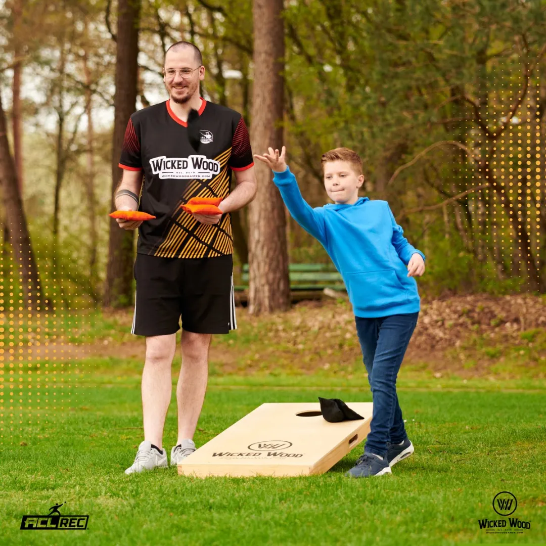 Wicked Wood Games ACL REC Cornhole Set - Lichtbruin