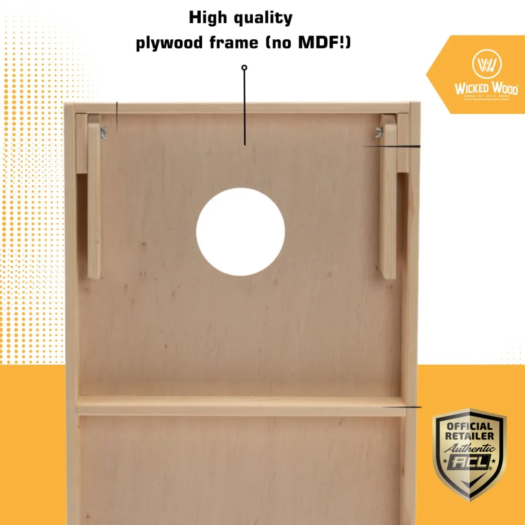 Wicked Wood Games ACL REC Cornhole Set - Lichtbruin - afbeelding 6 van 6