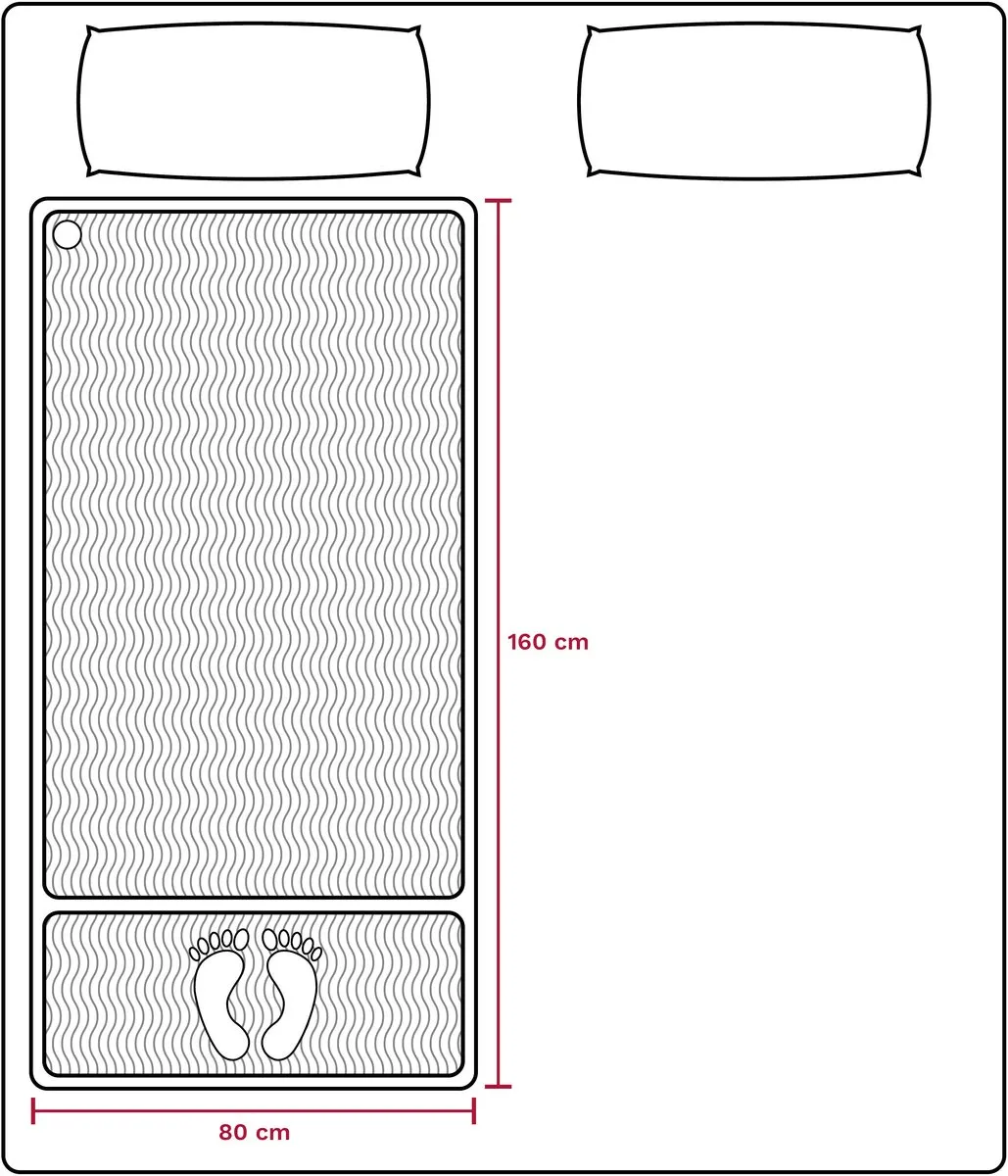 Inventum HNL4112Z Elektrische Onderdeken 160x80cm - Lichtblauw