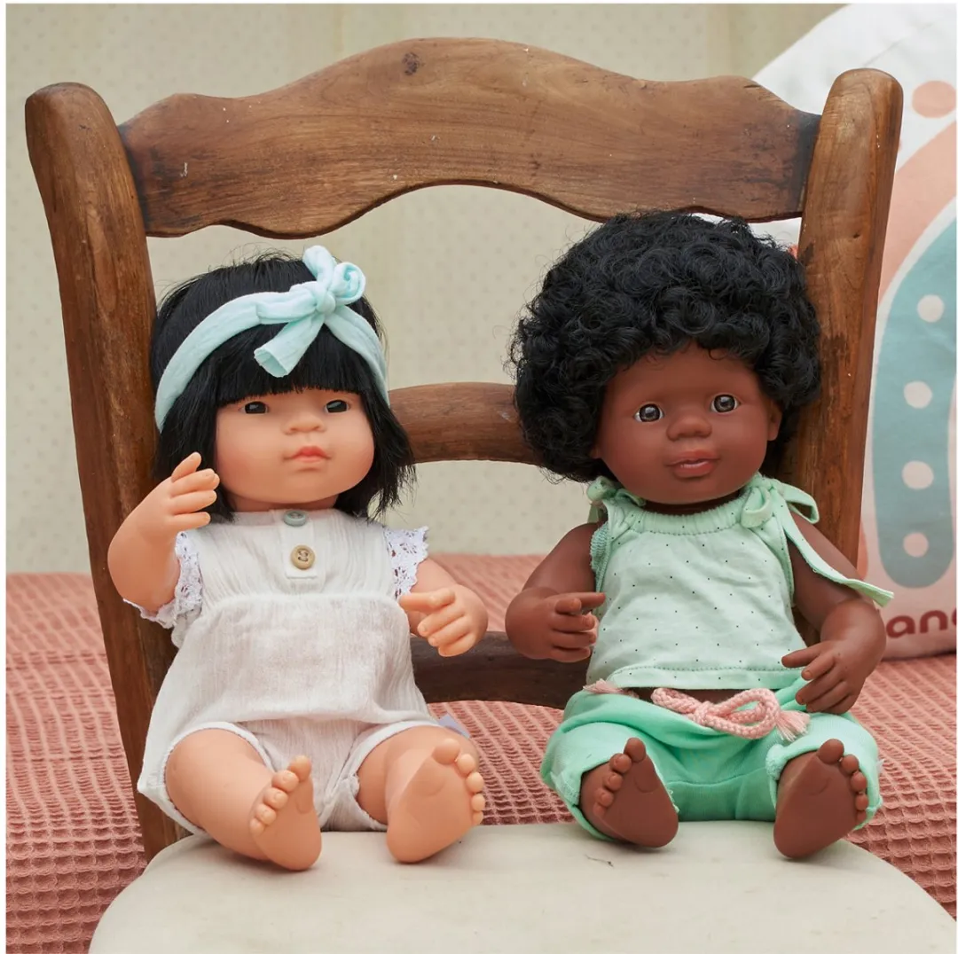 Miniland pop Aziatisch meisje 38cm speelgoedpop.