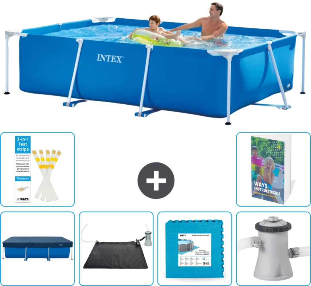 Intex Frame Zwembad 260x160cm Blauw - 7-delig - afbeelding 2 van 6
