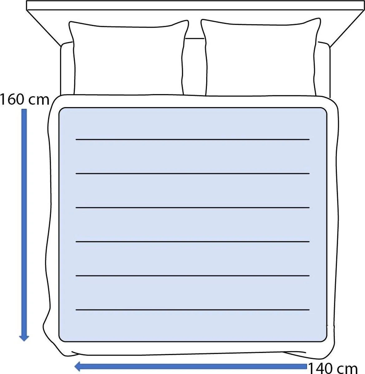 Tristar BW-4752 Elektrisch Onderdeken 60W - 2 Personen 160x140cm Wit
