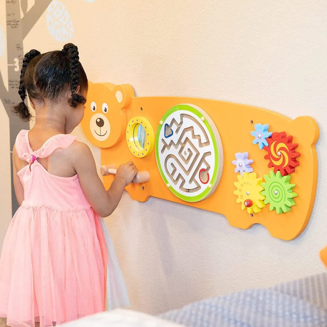 Viga Toys Wandspeelbord Beer - Oranje