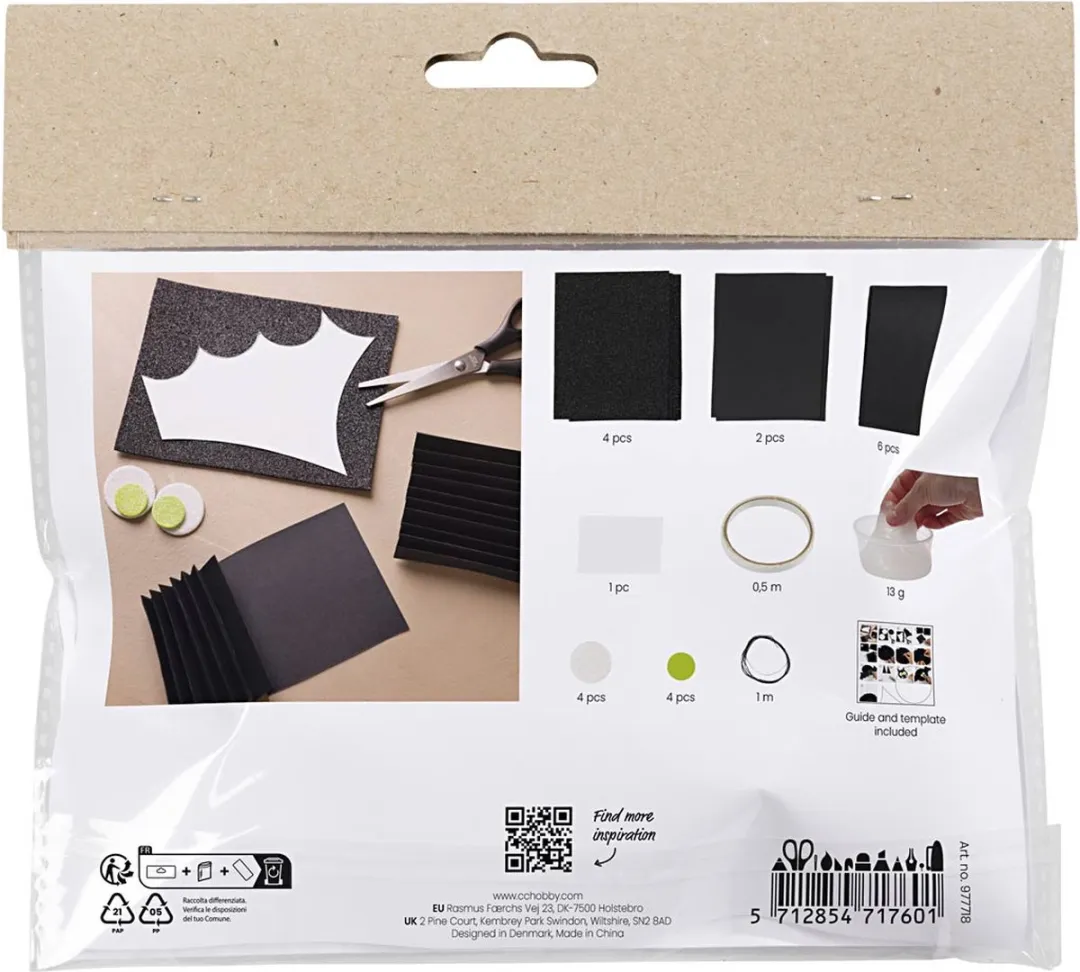 Creativ Company Mini Hobbyset Halloween Vleermuizen - Multicolor