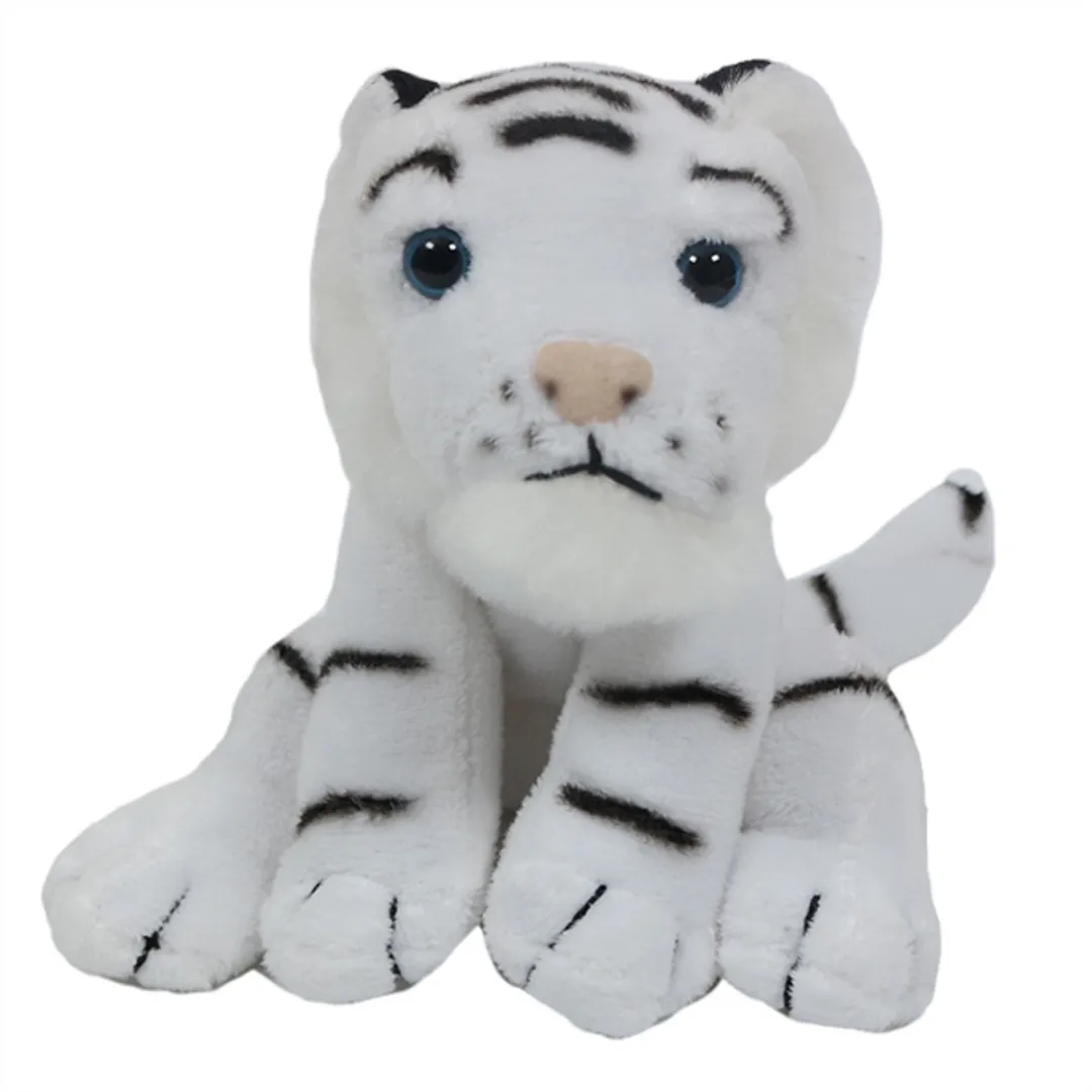PIA Soft Toys Pluche Tijger Knuffel - 16cm - Wit