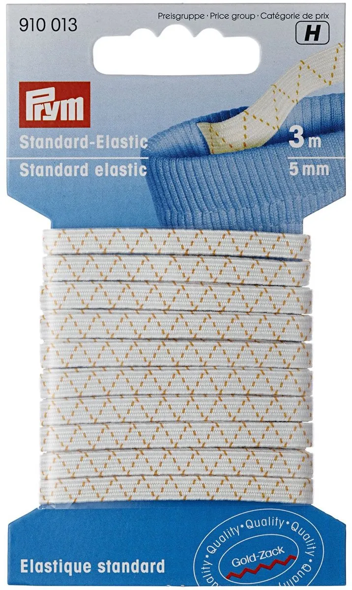 Prym Standaard Elastiek 5mm - Wit - 3m