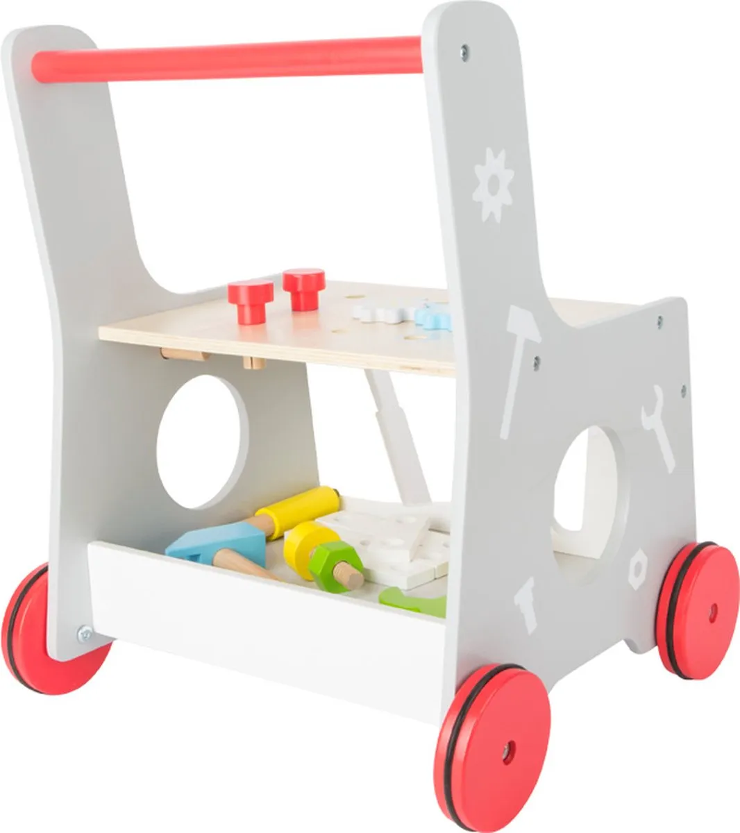 Small Foot Tools Baby Walker - Wit/Rood