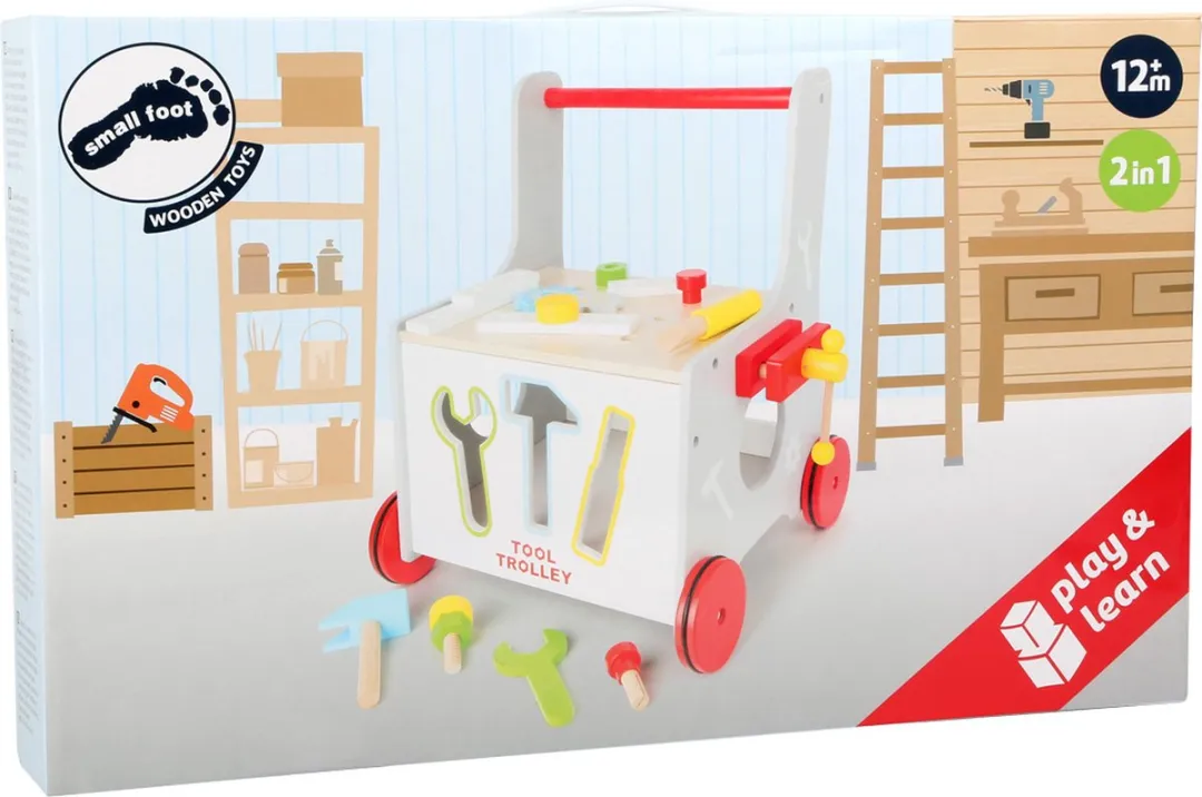 Small Foot Tools Baby Walker - Wit/Rood - afbeelding 6 van 6