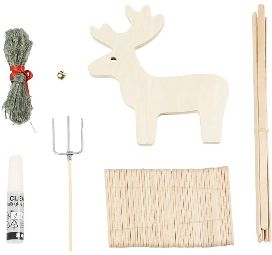 Creativ Company Mini Hobbyset Kabouterdeur Rendieren - 6 Stuks