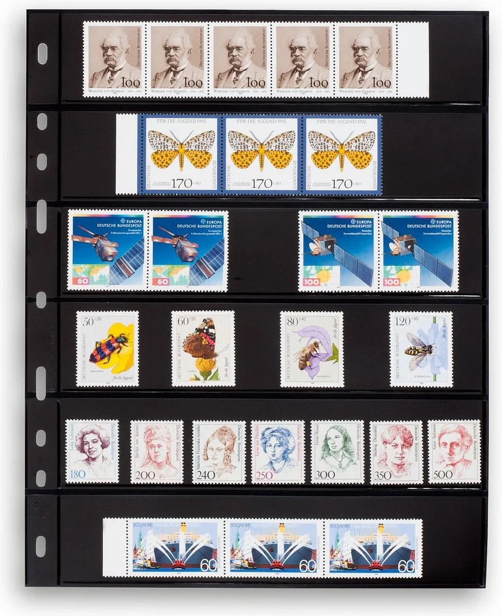 Leuchtturm Optima 6 S Opbergbladen - 10 Stuks - Zwart