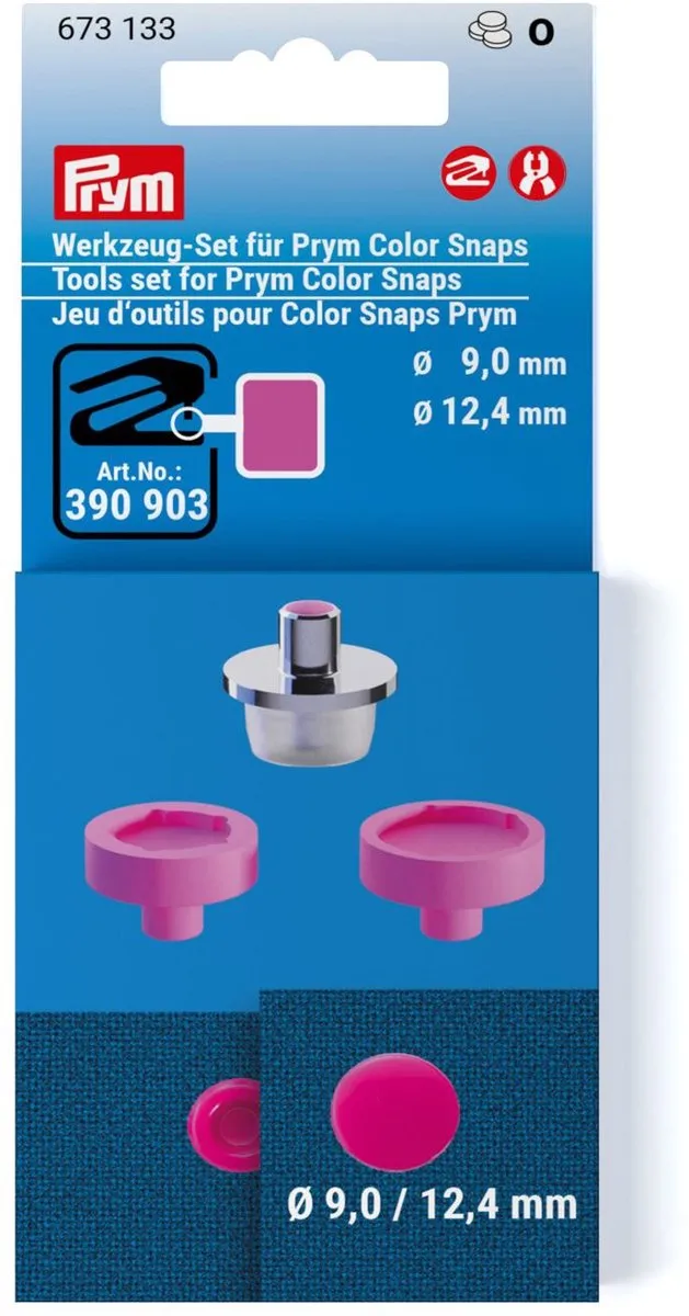 Prym Color Snaps Drukknopen 9+12,4mm - 1 Stuk - Multi - afbeelding 3 van 3