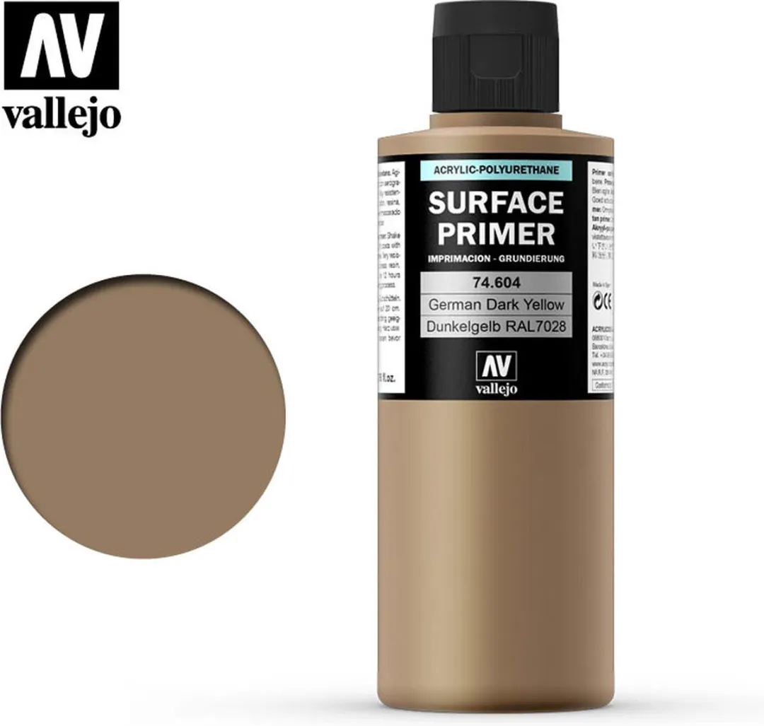 Vallejo Hobbyverf Acryl 74604 Germany Dark Yellow - 200ml