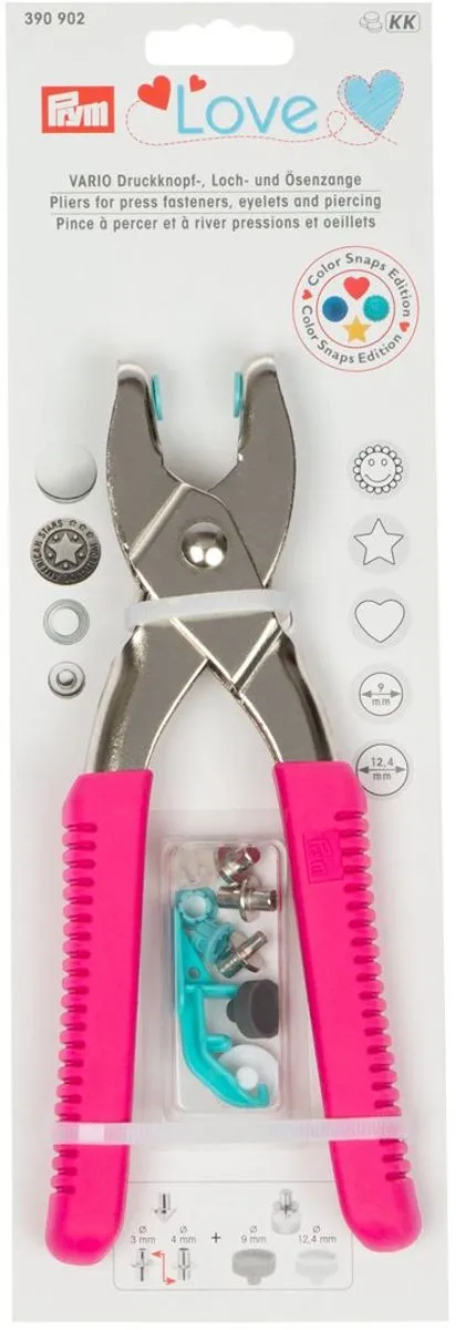 Prym Love Vario-tang - Fuchsia + Color Snaps
