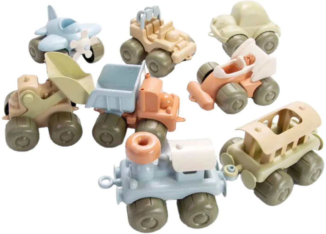Dantoy Bio Speelgoed Auto Set 8 Stuks - Pastel