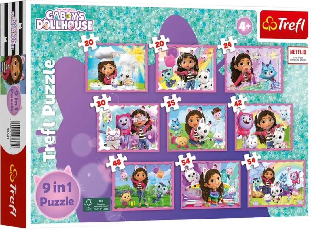 Trefl Gabby's Poppenhuis 9-in-1 Puzzelset