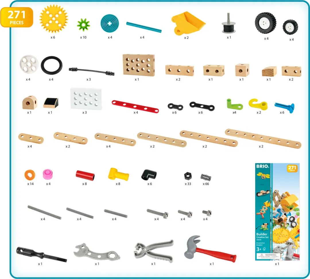 BRIO Builder Creative Set 63460600 - 271-delig Constructiespeelgoed - Meerkleurig
