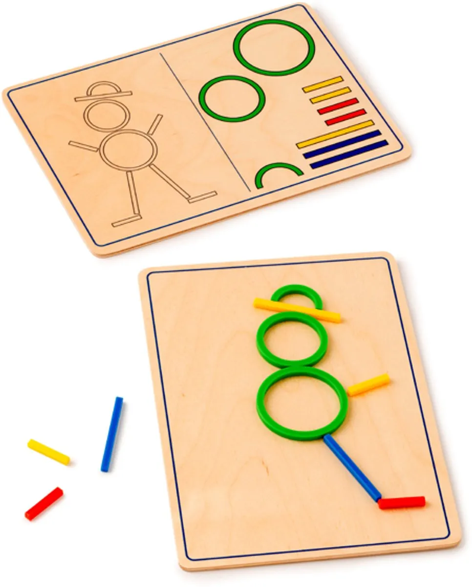 Eduplay Rings and Sticks Educatief Speelgoed - 6 Stuks - Multicolor