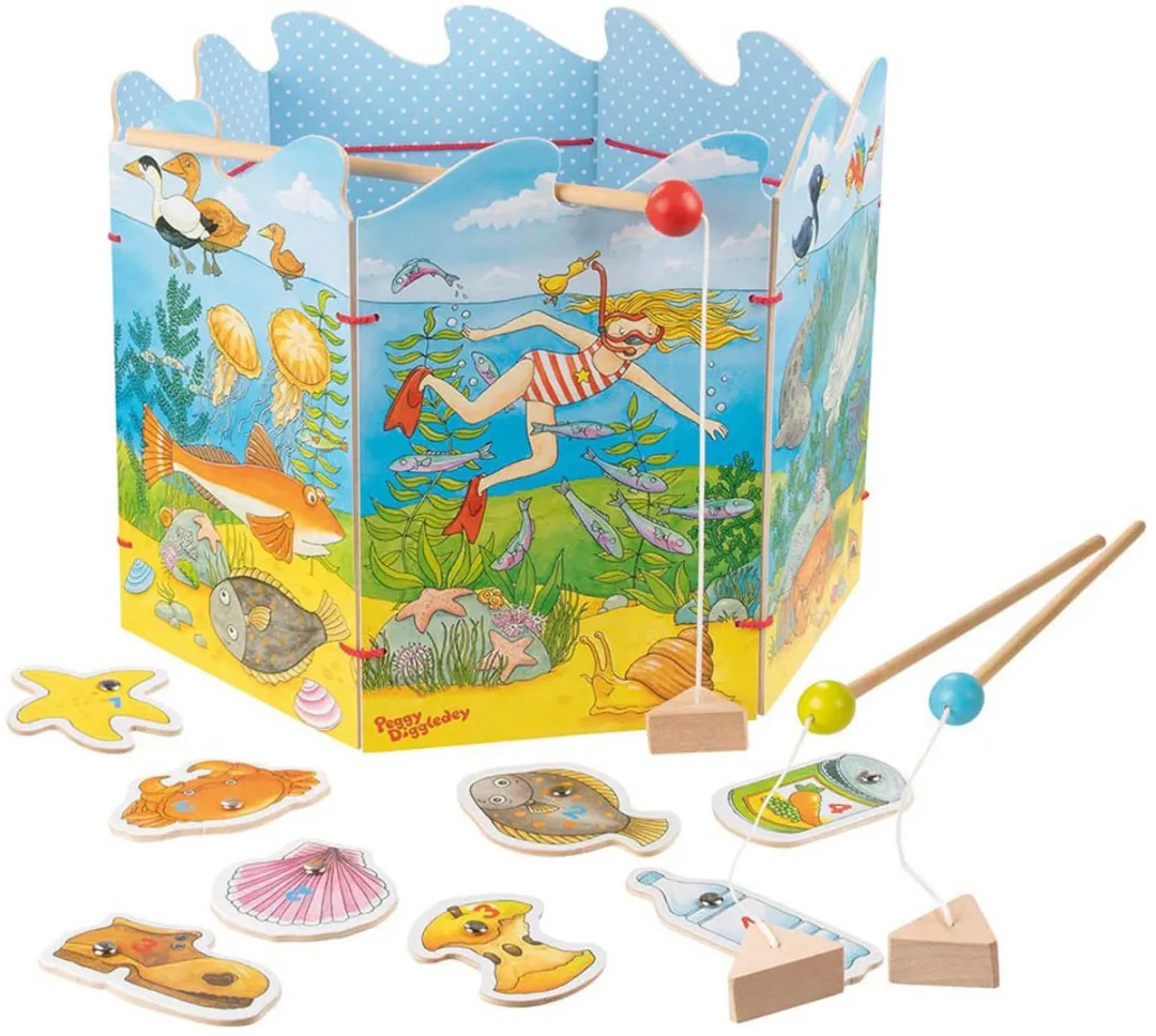 Goki Visspel Hout 30cm Multicolor - 1 Stuk