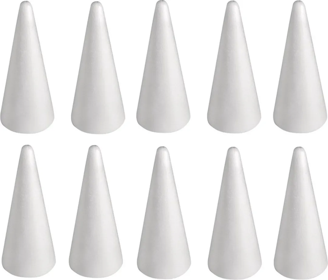 Rayher Piepschuim Kegels 10 Stuks