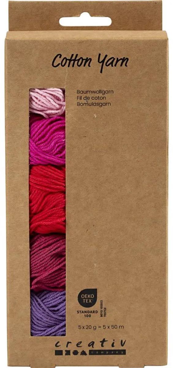 Creativ Company Katoengaren Paars/Roze Harmonie