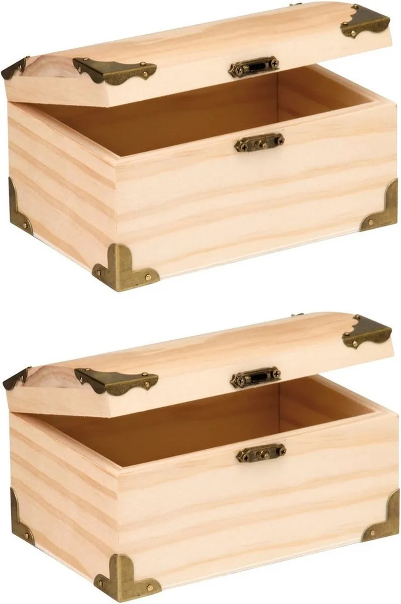 Glorex Hobby Houten Kistjes Ronde Deksel 15x9,5cm