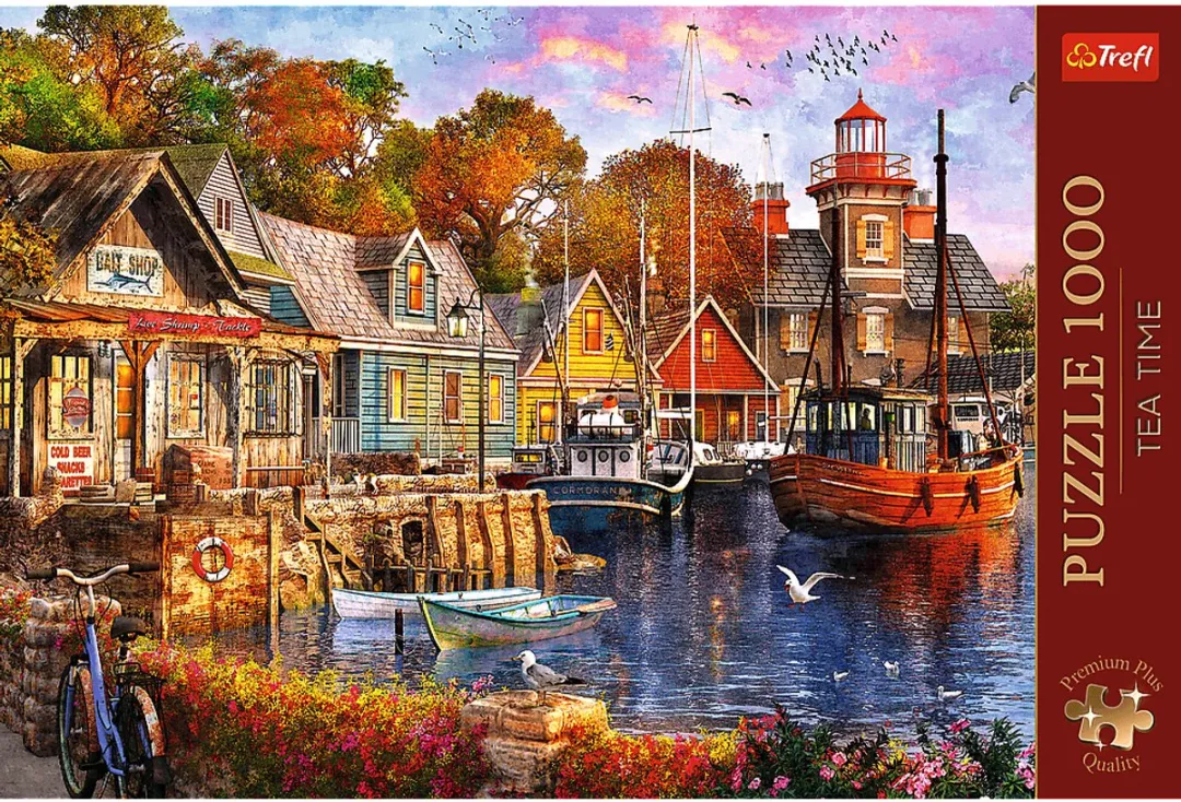 Trefl Tea Time Seaside Harbour Legpuzzel 1000 Stuks - Multicolor