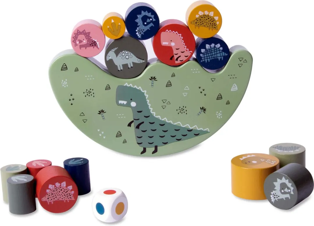 Apli Kids Houten Evenwichtsspel Dinosaurus - 16 Stukken