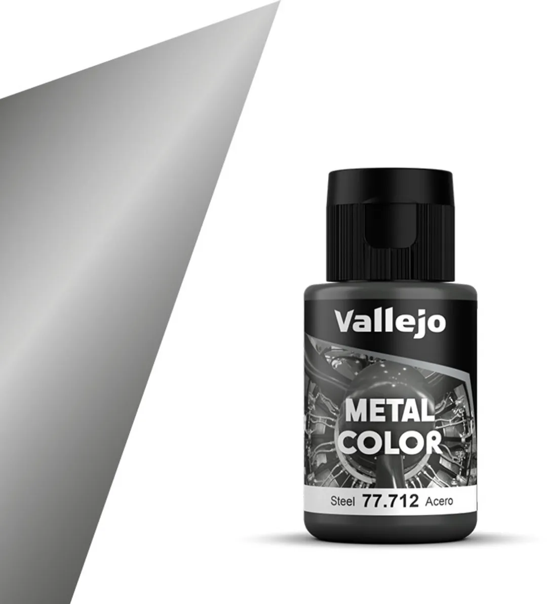 Vallejo Hobbyverf Acrylverf 77712 Metal Color Steel - 32ml
