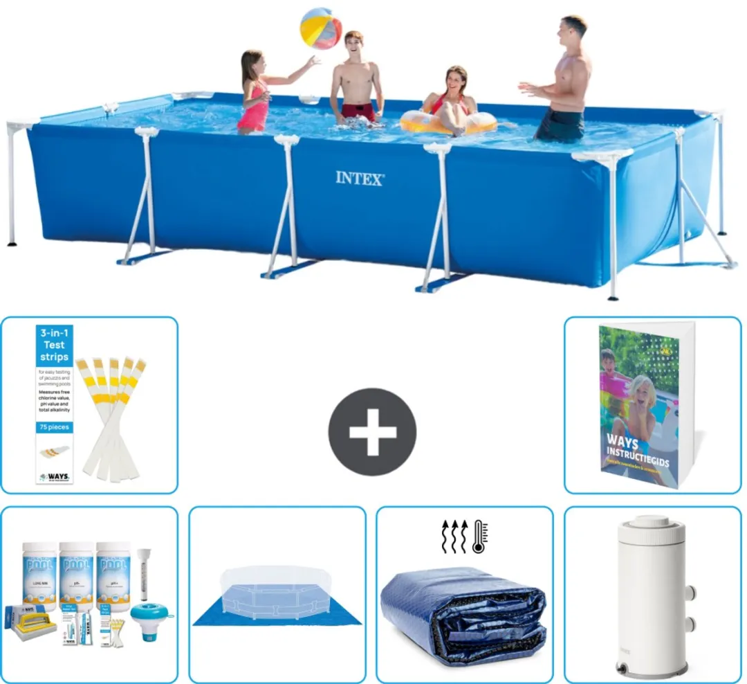 Intex Frame Zwembad 450x220x84cm Blauw