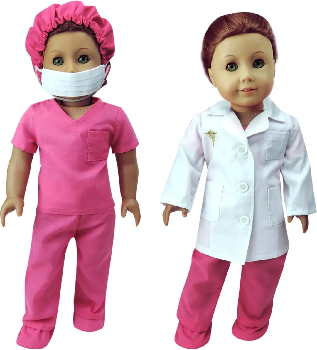 Sophia's by Teamson Kids Dokter Outfit DRDSS-FS-UPC - Roze/Wit