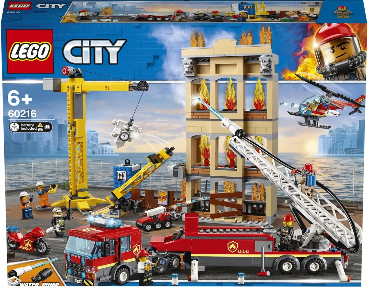 LEGO City Brandweerkazerne 60216 - 943 Stukken - 7 Minifiguren
