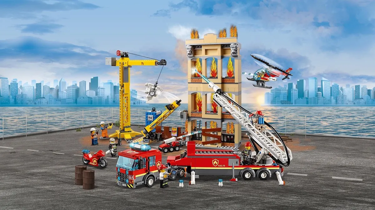 LEGO City Brandweerkazerne 60216 - 943 Stukken - 7 Minifiguren
