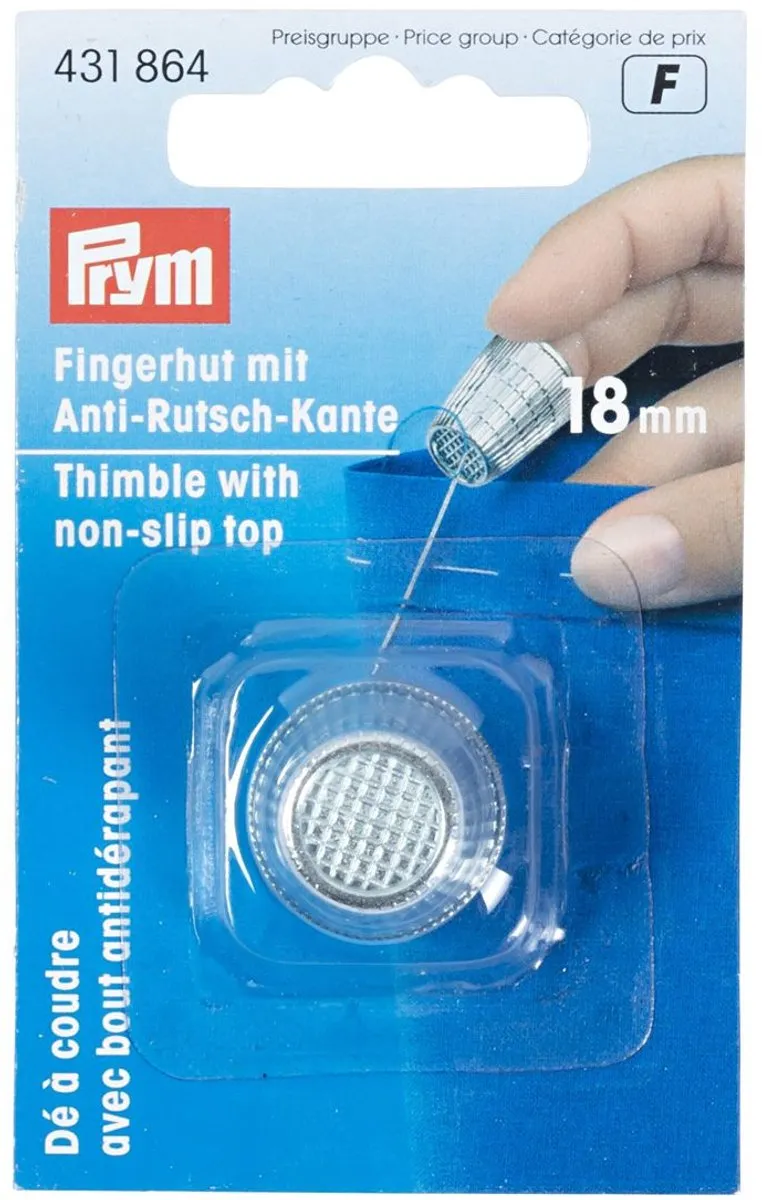 Prym Vingerhoed Zinkdruk Verchroomd 18,0mm - Zilverkleurig