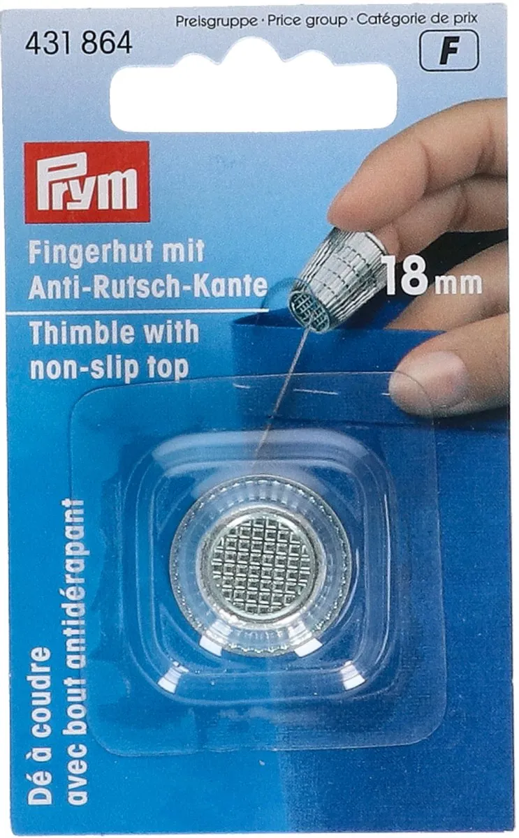 Prym Vingerhoed Zinkdruk Verchroomd 18,0mm