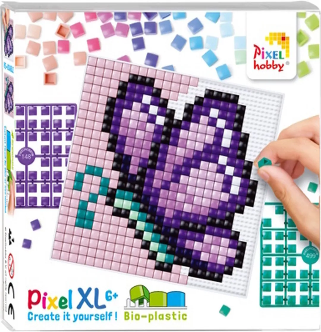 Pixelhobby XL Paarse Vlinder