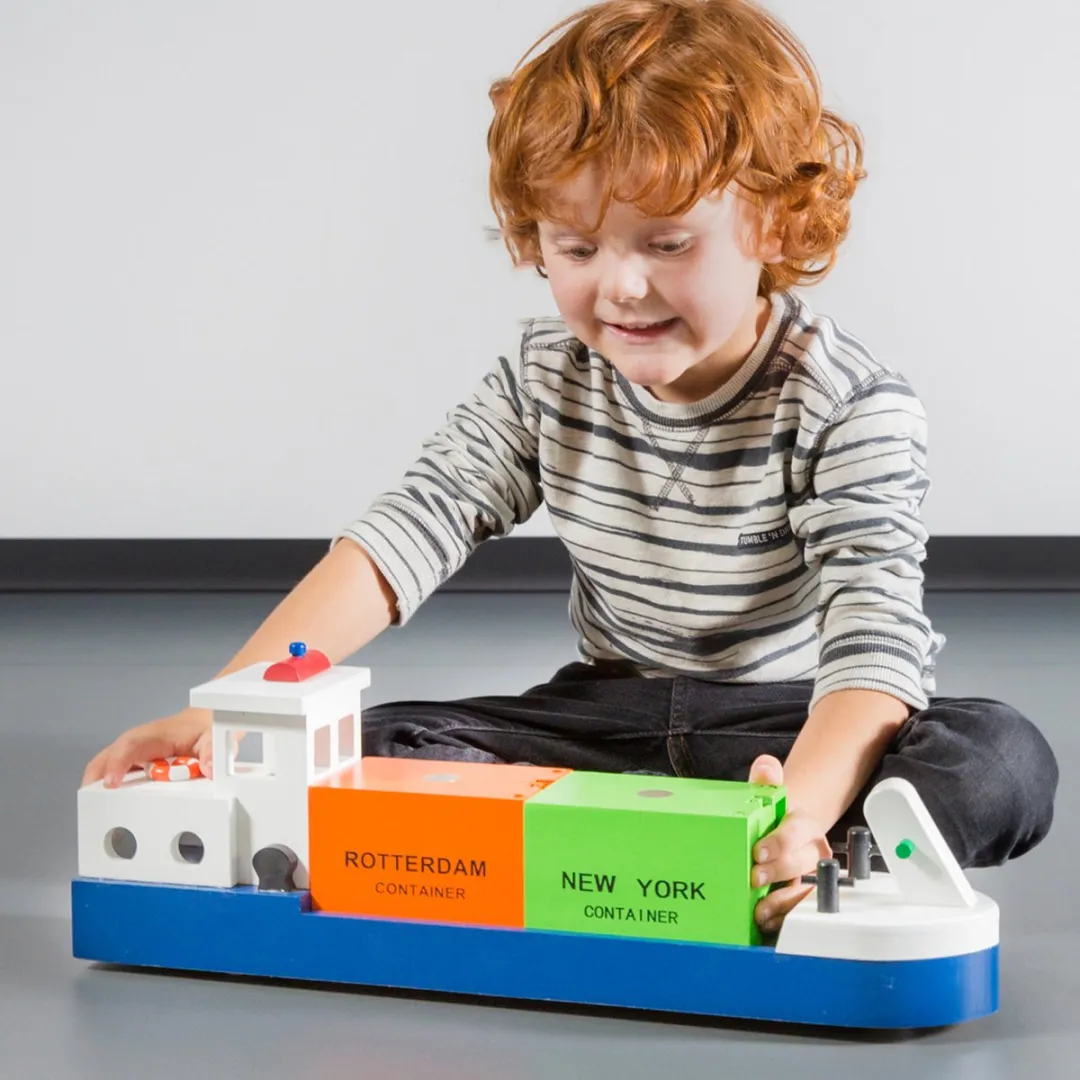 New Classic Toys Houten Rijnaak Blauw