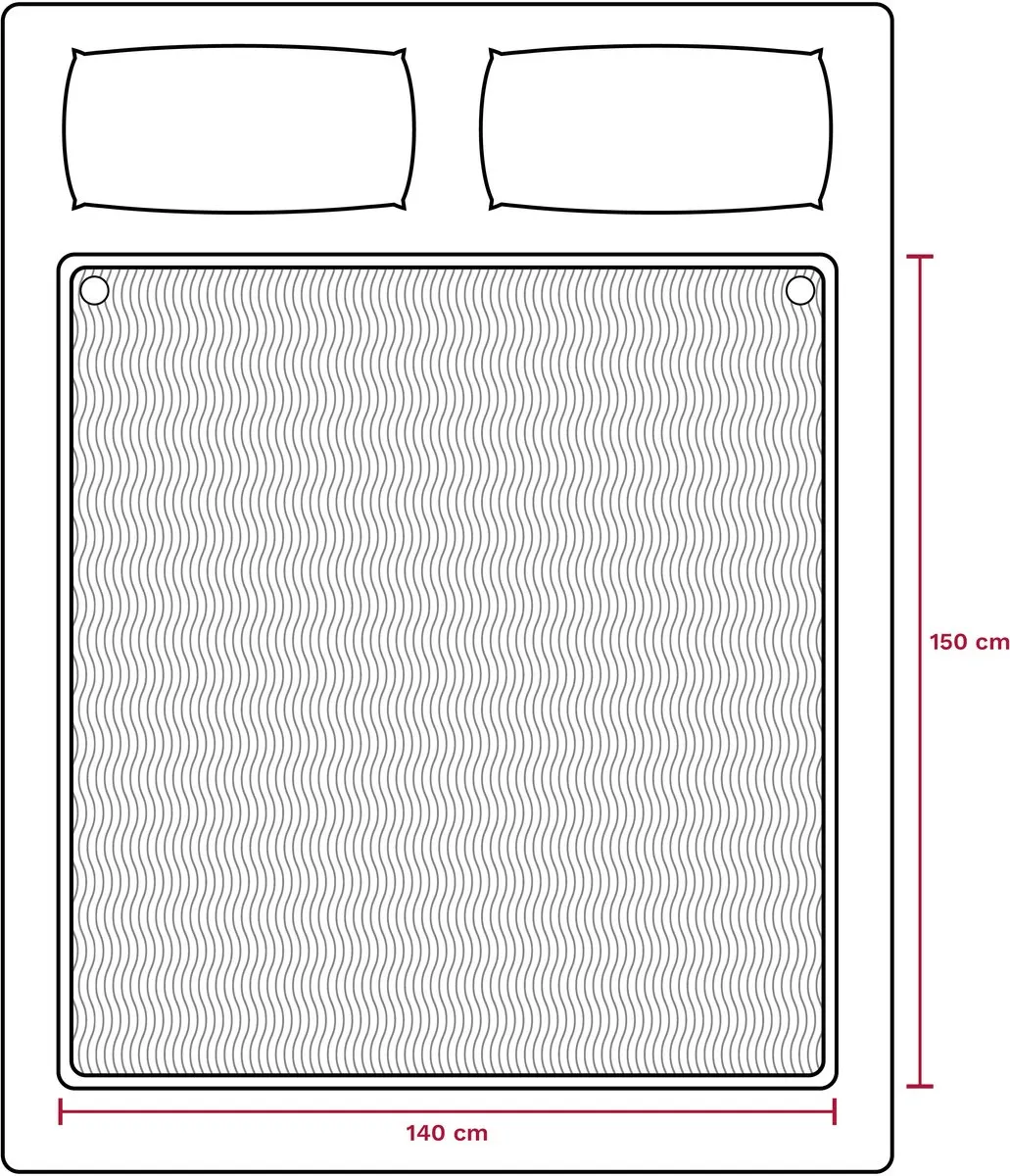 Inventum HN5211L Elektrische Onderdeken 150x140cm - 3 Warmtestanden - Lichtblauw