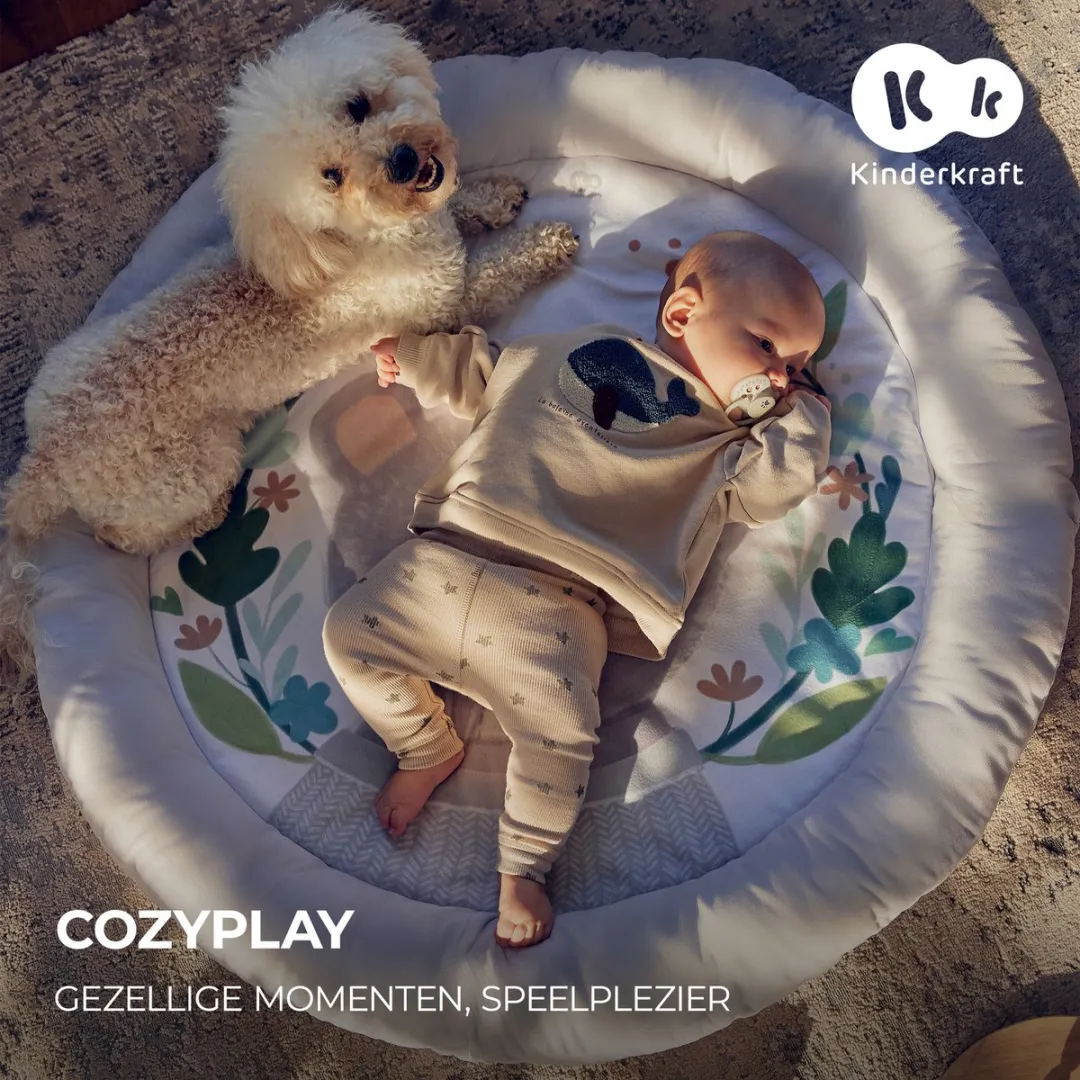 KinderKraft CozyPlay Educatief Speelkleed 91cm - Grijs