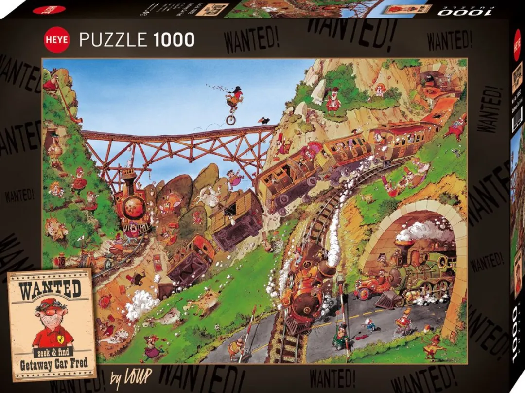 Heye Getaway Car Fred 1000 Puzzels - 1000 Stuks - Rood