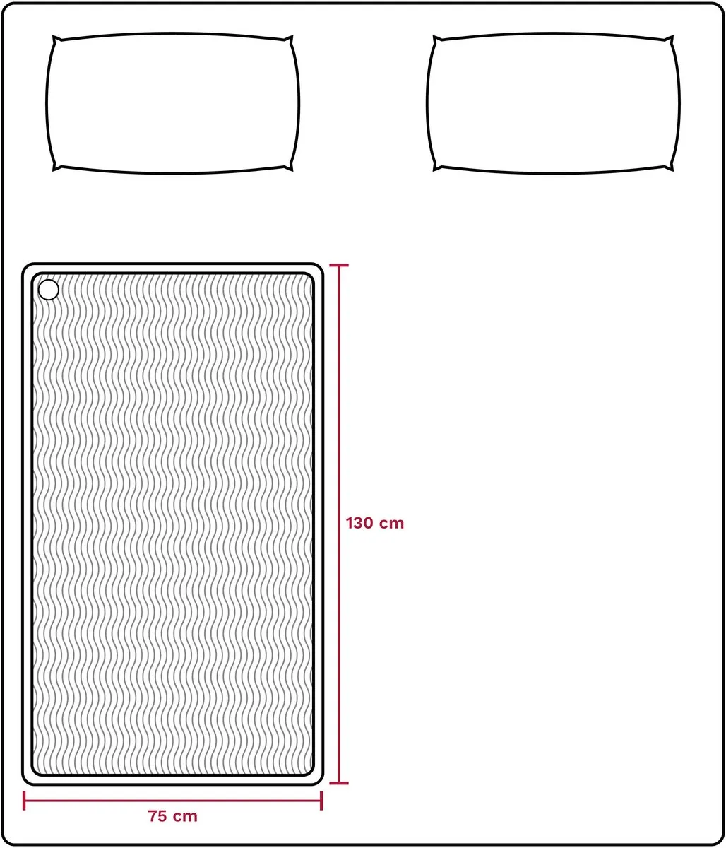Inventum HN131MW Elektrische Onderdeken 130x75cm - 3 Warmtestanden - Lichtblauw - afbeelding 3 van 4