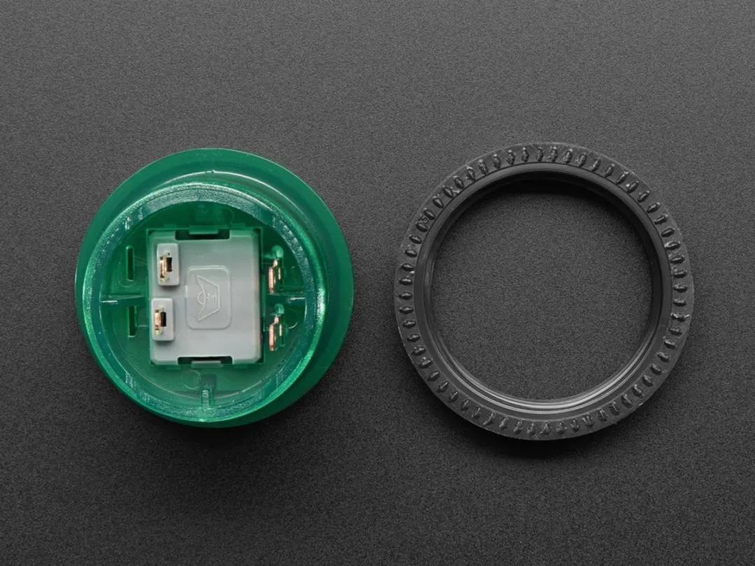 Adafruit Arcade Button met LED 30mm Translucent Groen
