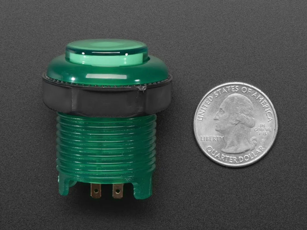 Adafruit Arcade Button met LED 30mm Translucent Groen
