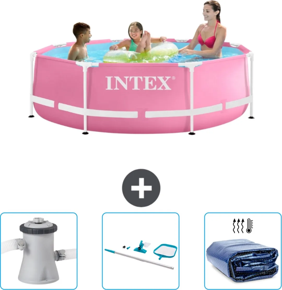 Intex 28290NP-Roze Rond Frame Zwembad 244cm