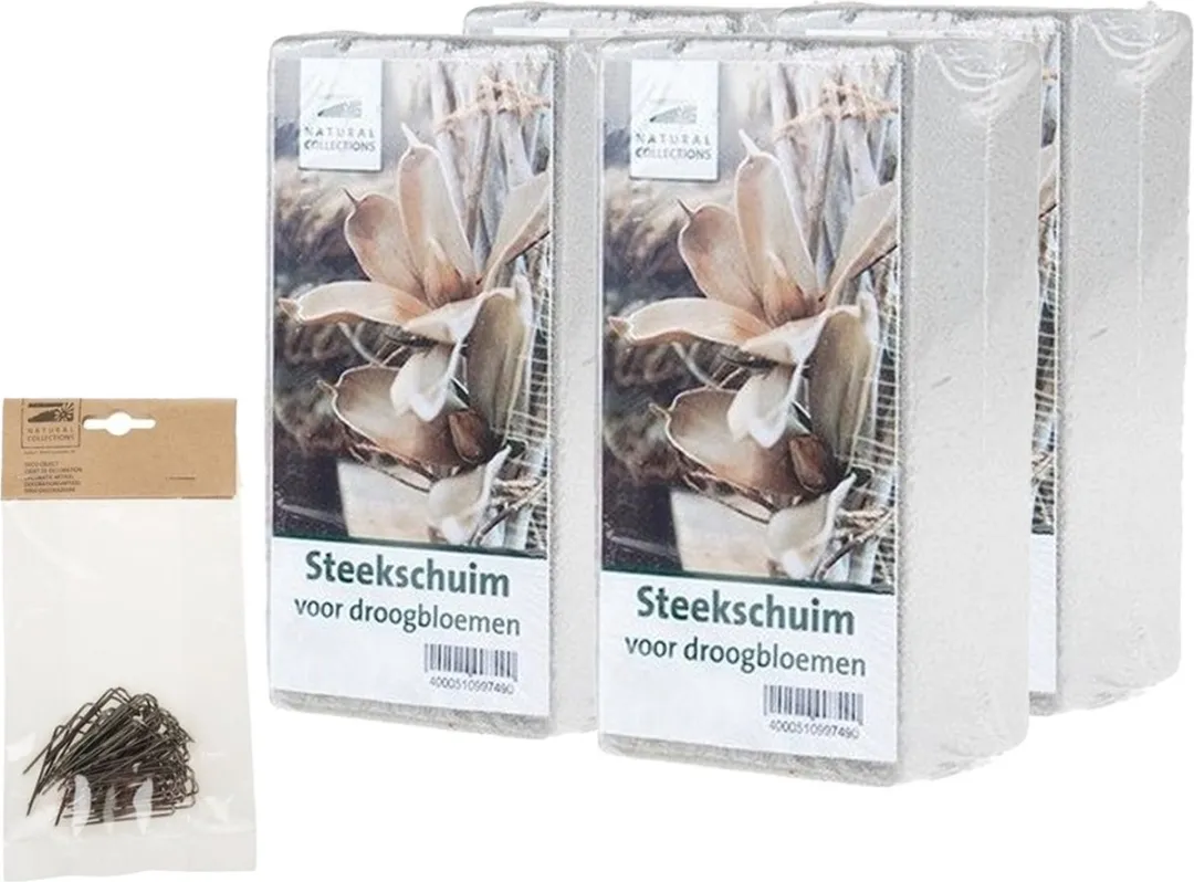 Rayher Grijs Steekschuim/Oase Droog 20x10x7.5cm - 54 Stuks