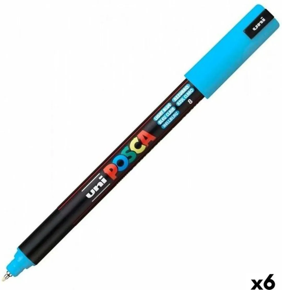 Posca PC1MR EF Verfstift Lichtblauw - 6 Stuks
