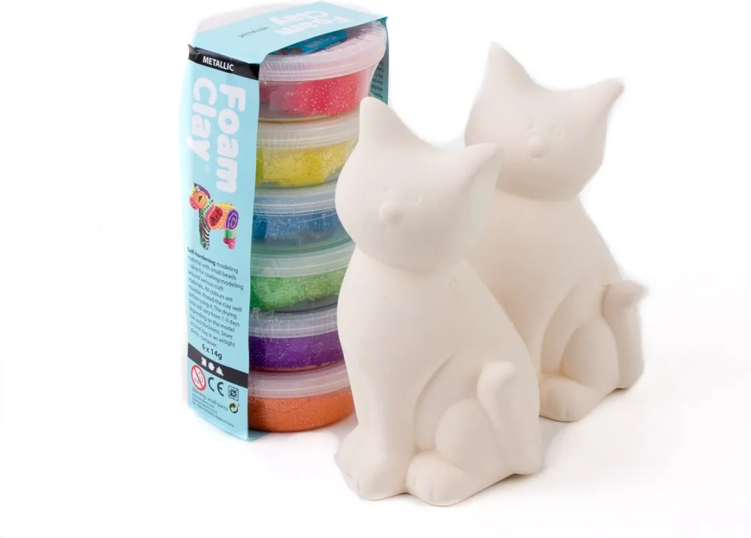 Foam Clay Knutselpakket Poes Spaarpot
